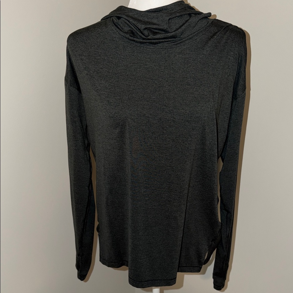 Athleta Uptempo II Hooded Sweatshirt Hoodie Medium Charcoal